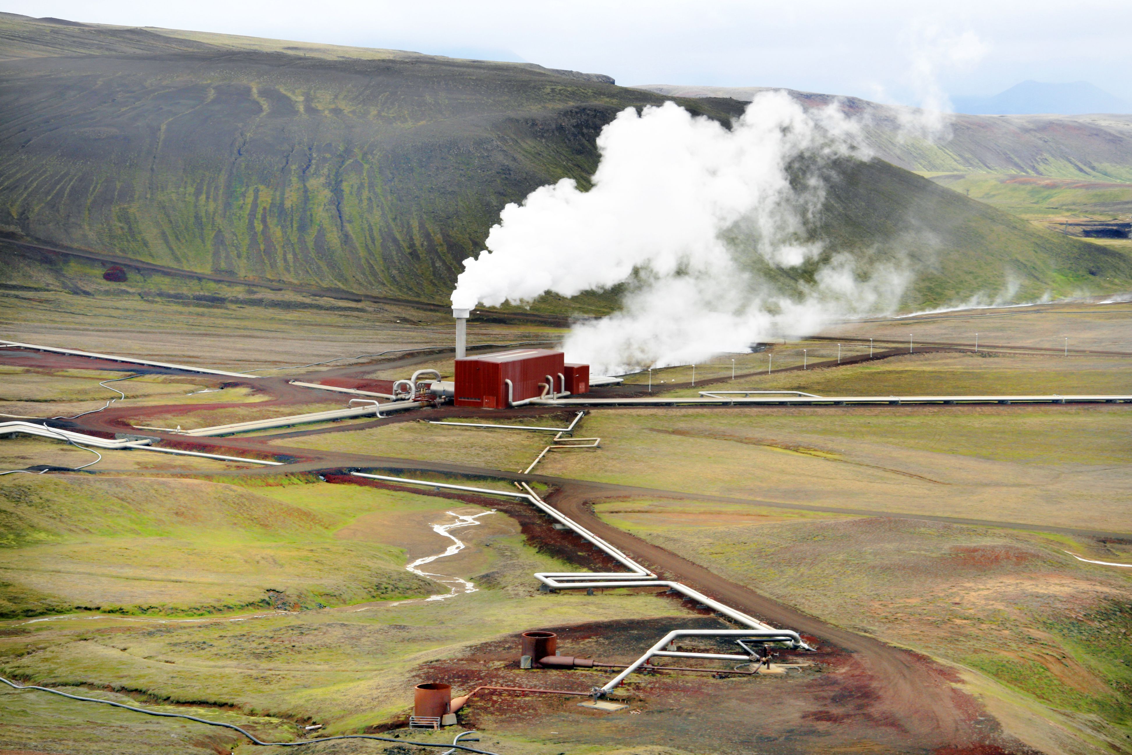 Krafla geothermal power station in northern Iceland